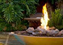 Load image into Gallery viewer, American Fyre Designs 32&quot; Marseille Fire Bowl with Water Spout + Free Cover - The Fire Pit Collection