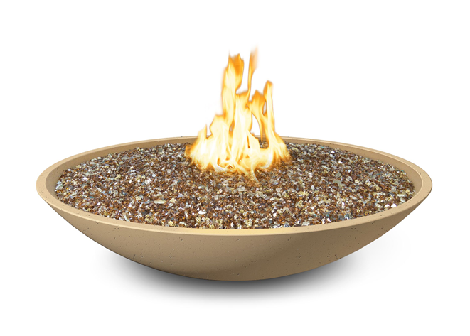 American Fyre Designs 48" Marseille Fire Bowl with Water Spout + Free Cover | Outdoor Heat Direct
