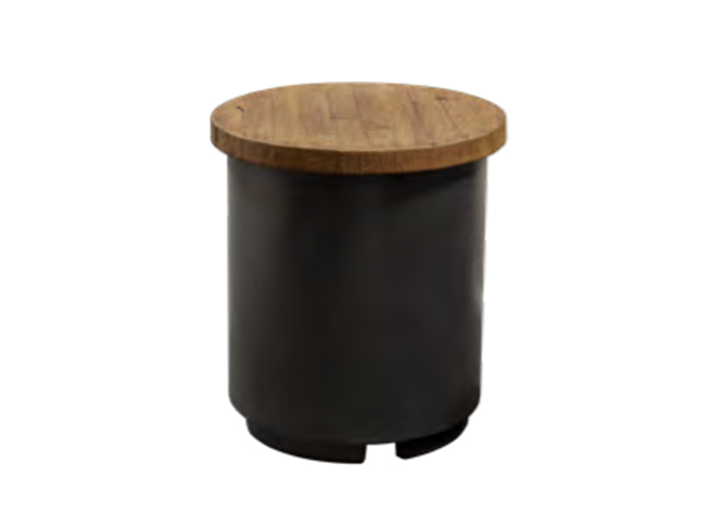 American Fyre Designs Reclaimed Wood Contempo Tank / End Table - The Fire Pit Collection
