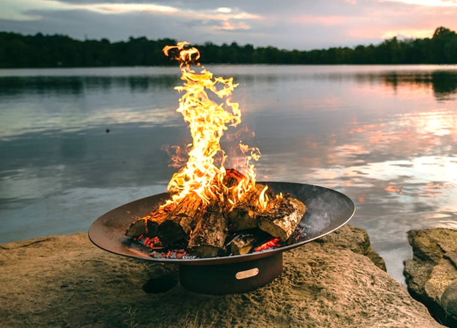 Fire Pit Art Asia Fire Pit + Free Weather-Proof Fire Pit Cover  | Outdoor Heat Direct