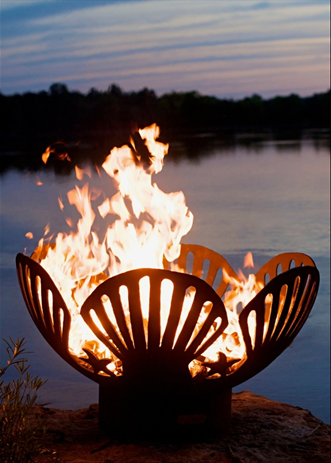 Fire Pit Art Barefoot Beach Fire Pit + Free Weather-Proof Fire Pit Cover - The Fire Pit Collection