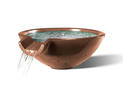 Camber Round Water Bowl 29" - Free Cover ✓ [Slick Rock Concrete]