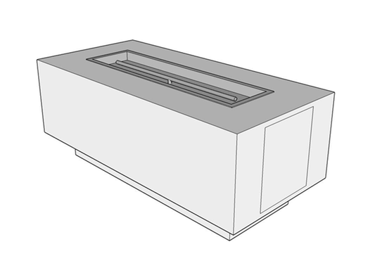 The Outdoor Plus 72" x 36" x 24" Ready-to-Finish Catalina Gas Fire Pit Kit + Free Cover  | Outdoor Heat Direct