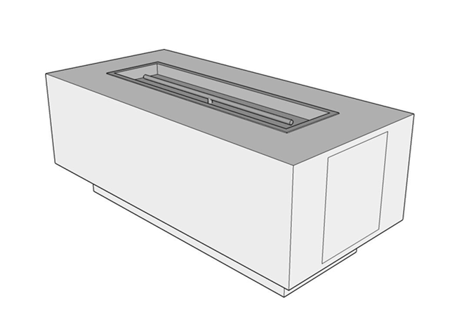 The Outdoor Plus 60" x 36" x 24" Ready-to-Finish Catalina Gas Fire Pit Kit + Free Cover  | Outdoor Heat Direct