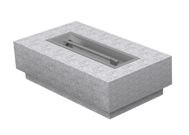 Coronado Gas Fire Pit Kit - Ready-to-Finish - 84" x 28" x 15" [The Outdoor Plus] | Outdoor Heat Direct