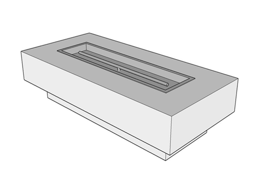 Coronado Gas Fire Pit Kit - Ready-to-Finish - 96" x 28" x 15" [The Outdoor Plus] | Outdoor Heat Direct