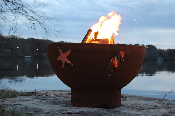 Fire Pit: Sea Creatures  -  Free Cover ✓ [Fire Pit Art] | Outdoor Heat Direct