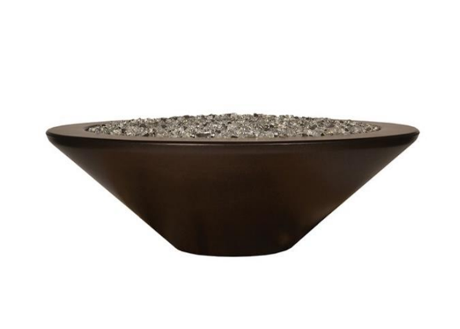 Geo Round "Essex" Fire Bowl / Match Ignition - Free Cover ✓ [Fire by Design] | Outdoor Heat Direct