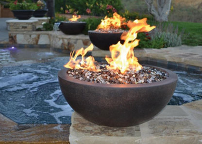 Legacy Round Fire Bowl with Electronic Ignition - Free Cover ✓ [Fire by Design] | Outdoor Heat Direct