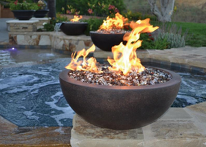 Legacy Round Fire Bowl with Electronic Ignition - Free Cover ✓ [Fire by Design]