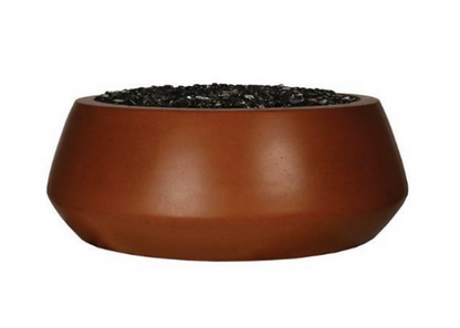 Round Belize Fire Bowl / Match Ignition - Free Cover ✓ [Fire by Design] | Outdoor Heat Direct 