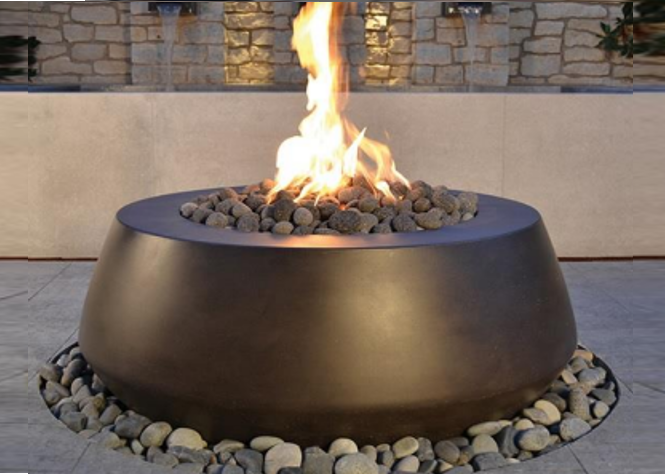 Round Belize Fire Pit with Match Ignition - Free Cover ✓ [Fire by Design]