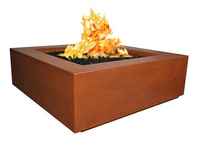 Aura Square Fire Pit with Electronic Ignition [Fire by Design ...