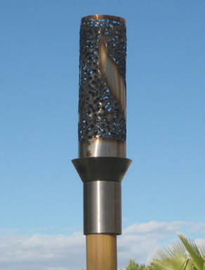 Fire by Design Bird of Paradise Automated Gas Tiki Torch + Free Cover  | Outdoor Heat Direct