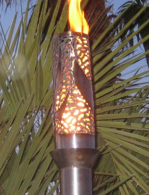 Fire by Design Bird of Paradise Automated Gas Tiki Torch + Free Cover | Outdoor Heat Direct