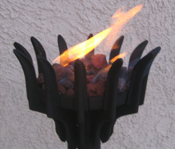 Malumai Automated Gas Tiki Torch - Free Cover ✓ [Fire by Design]  | Outdoor Heat Direct