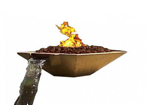 Fire by Design Oblique Scupper Fire & Water Bowl / Electronic Ignition + Free Cover - The Fire Pit Collection