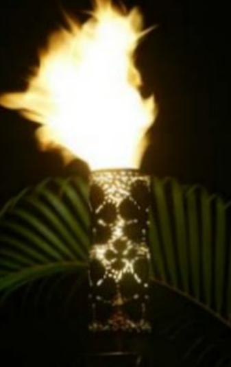 Plumeria Automated Gas Tiki Torch - Free Cover ✓ [Fire by Design] | Outdoor Heat Direct 