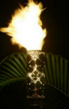 Load image into Gallery viewer, Fire by Design Plumeria Automated Gas Tiki Torch + Free Cover - The Fire Pit Collection