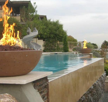GFRC Wok Fire Bowl / Match Ignition - Free Cover ✓ [Fire by Design] | Outdoor Heat Direct