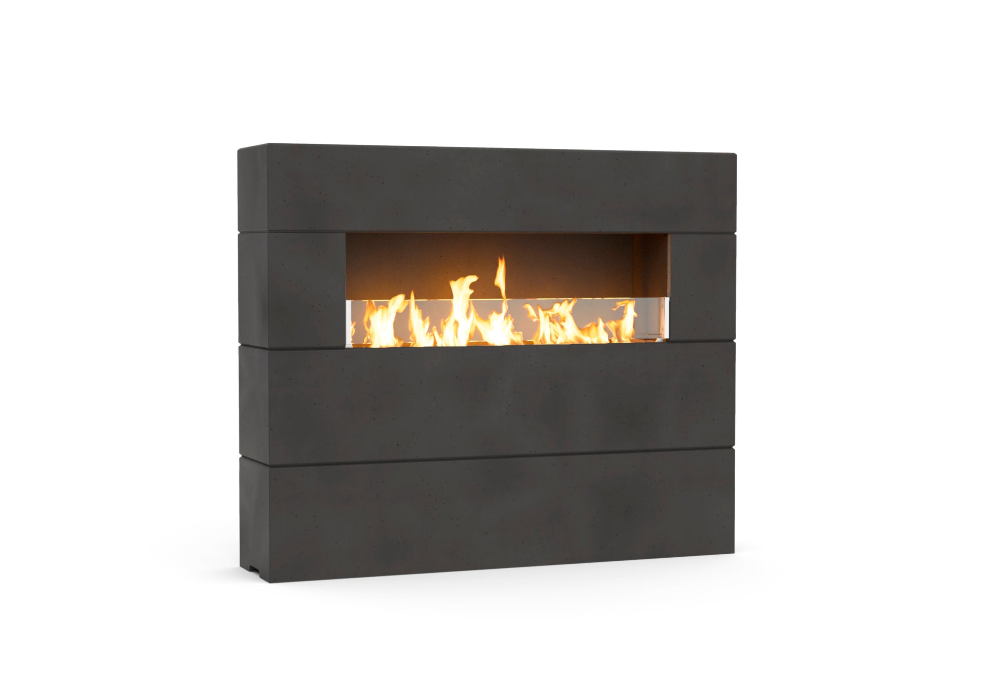 Milan Tall Linear Fireplace | Outdoor Heat Direct