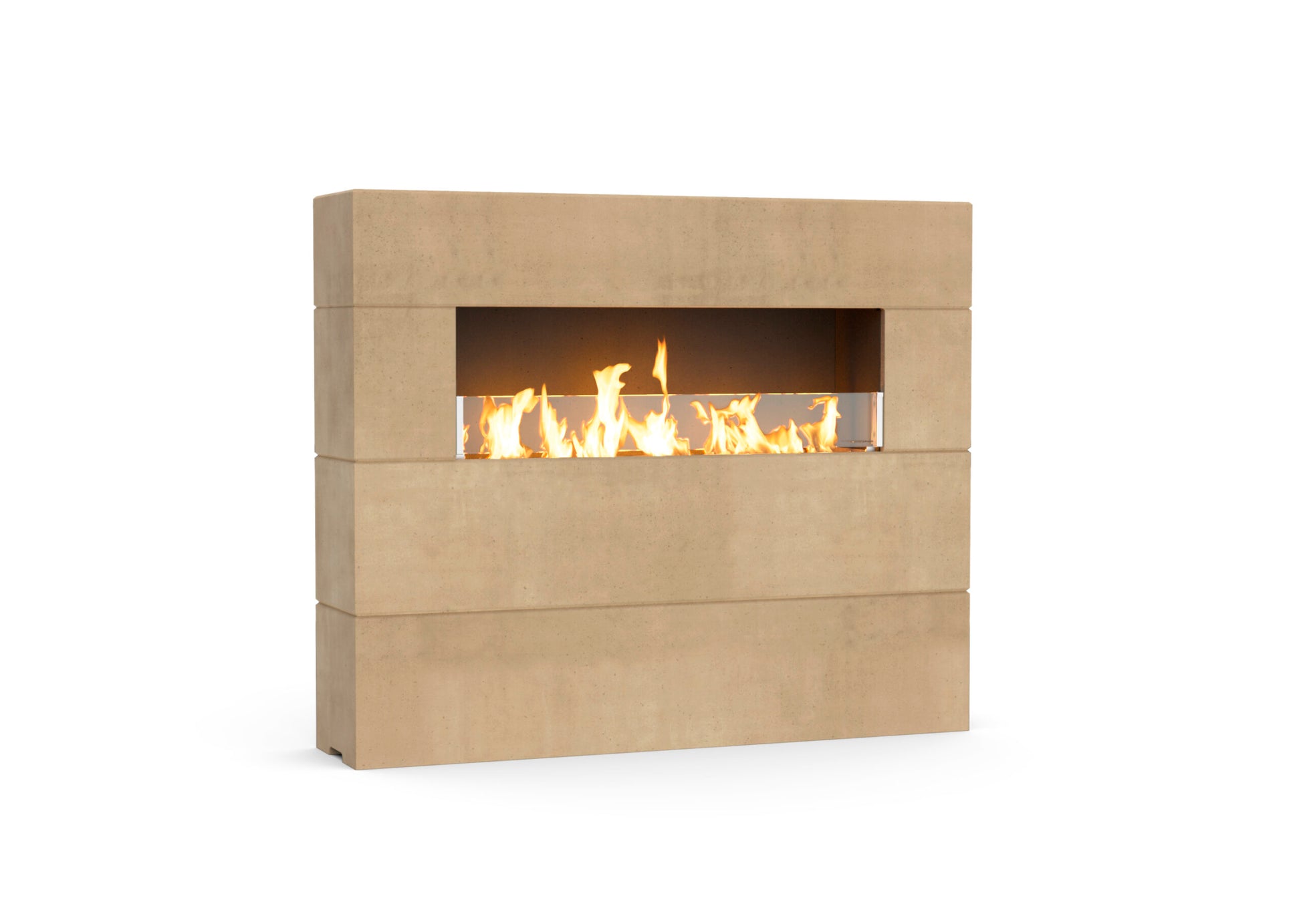 Milan Tall Linear Fireplace | Outdoor Heat Direct