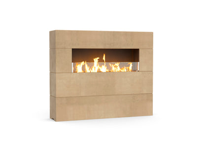 Milan Tall Linear Fireplace | Outdoor Heat Direct