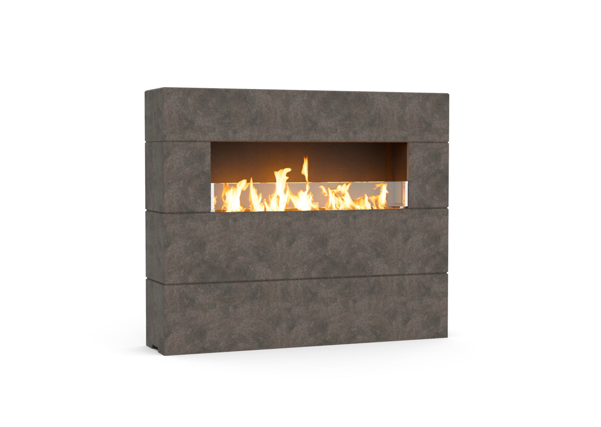 Milan Tall Linear Fireplace | Outdoor Heat Direct