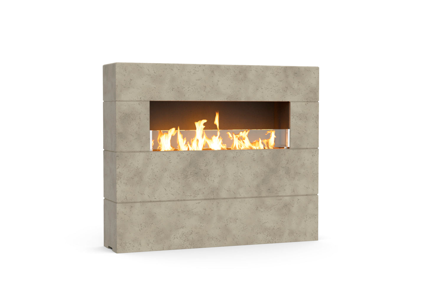 Milan Tall Linear Fireplace | Outdoor Heat Direct