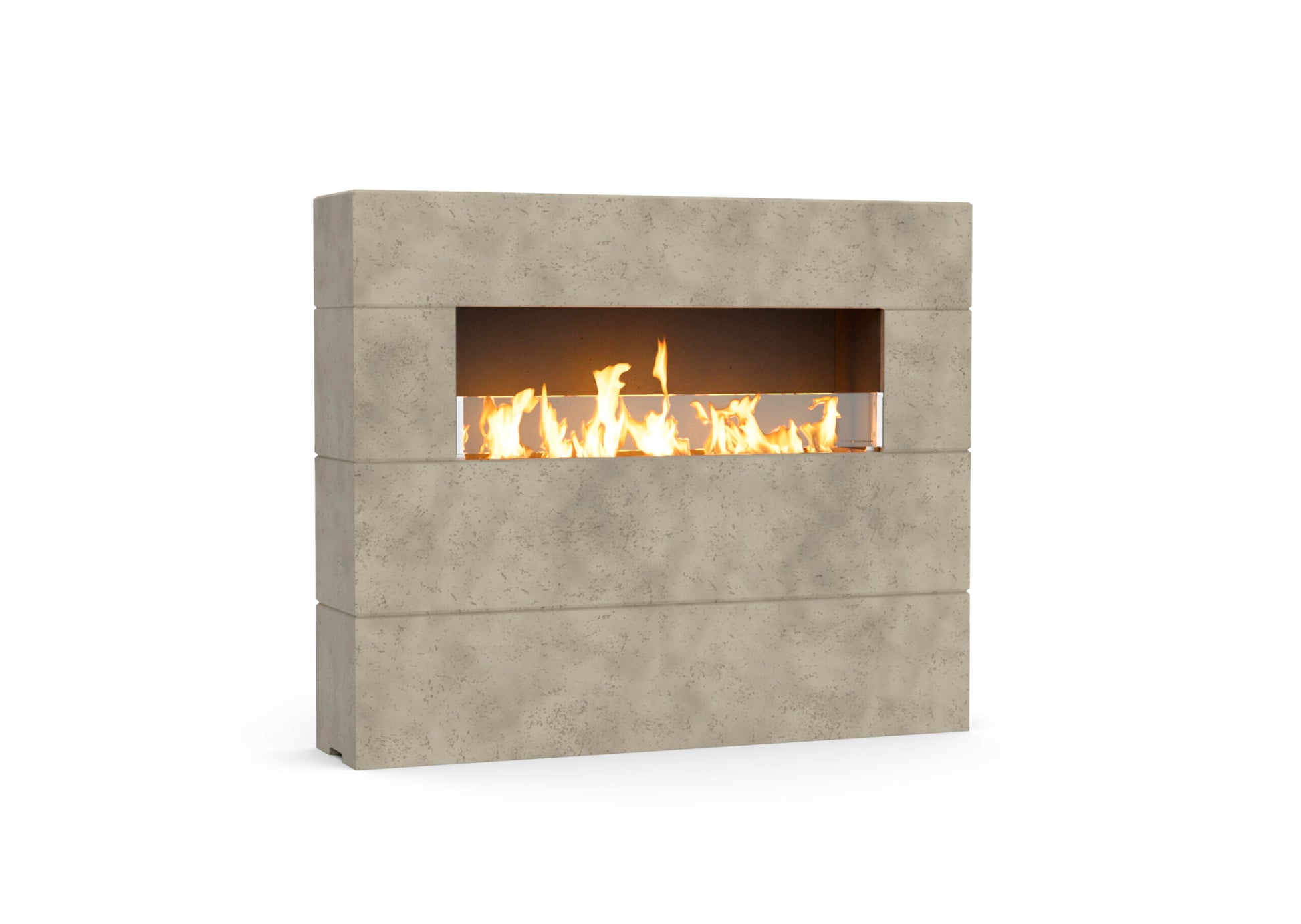 Milan Tall Linear Fireplace | Outdoor Heat Direct