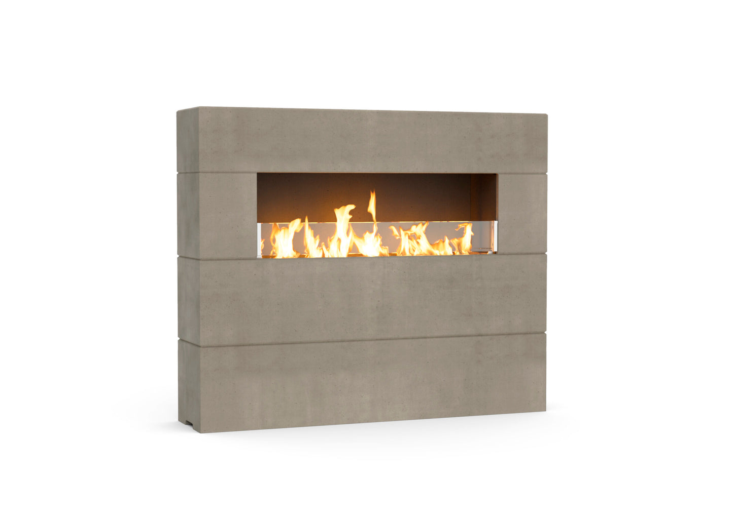 Milan Tall Linear Fireplace | Outdoor Heat Direct