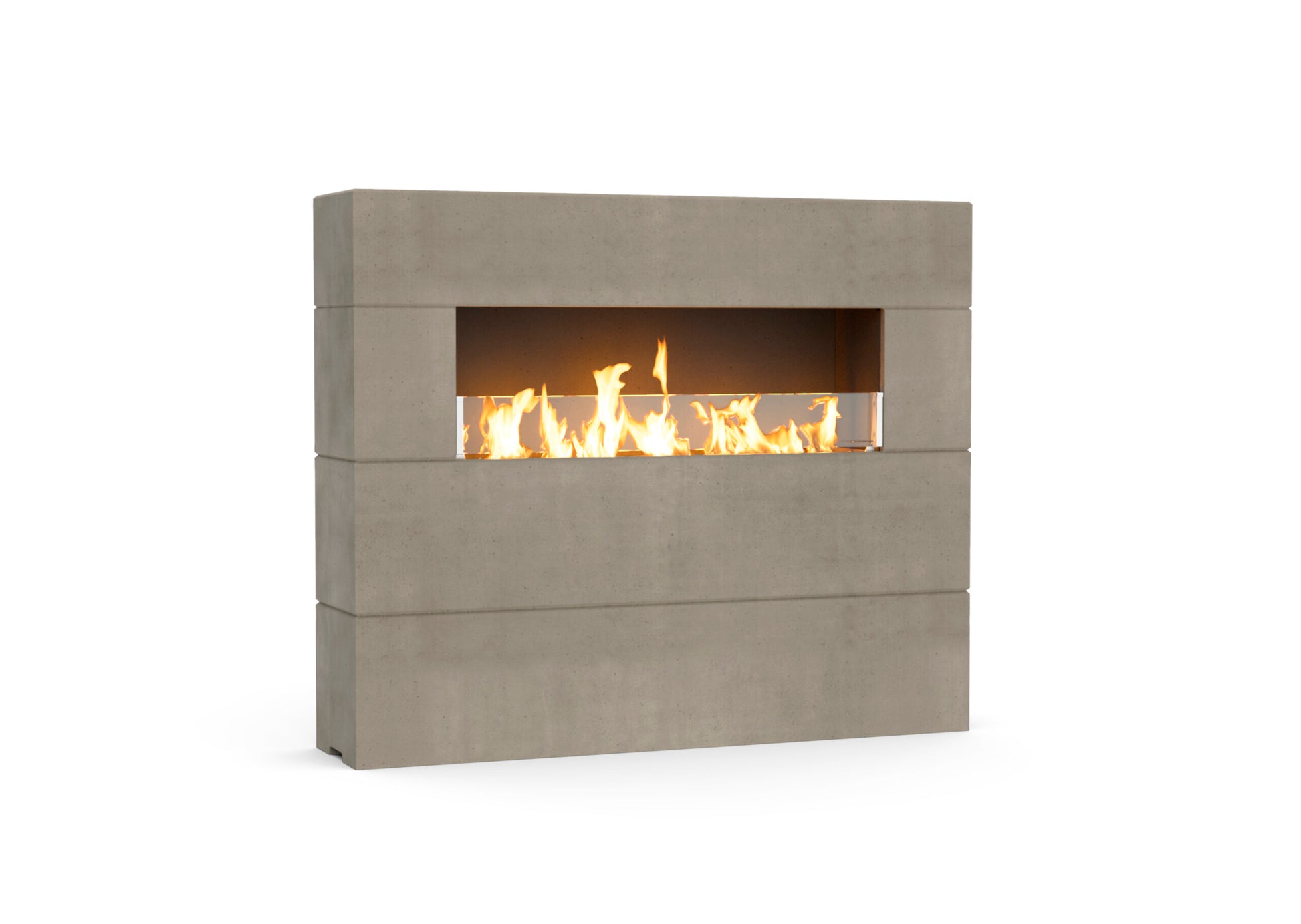 Milan Tall Linear Fireplace | Outdoor Heat Direct