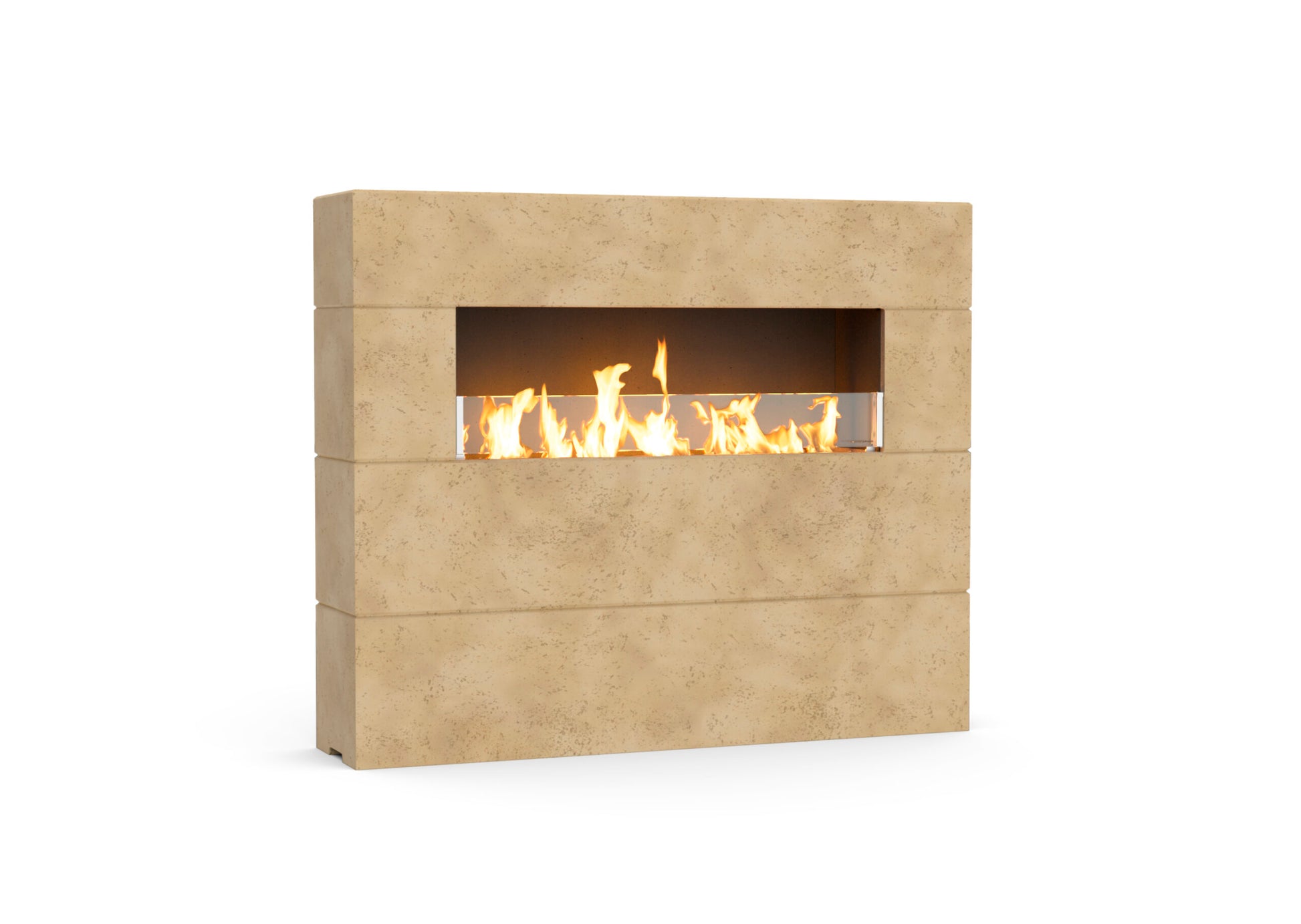 Milan Tall Linear Fireplace | Outdoor Heat Direct