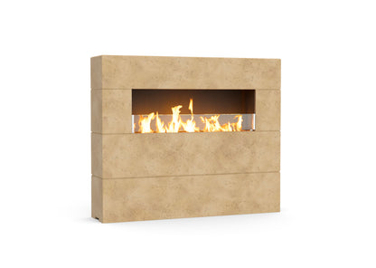Milan Tall Linear Fireplace | Outdoor Heat Direct