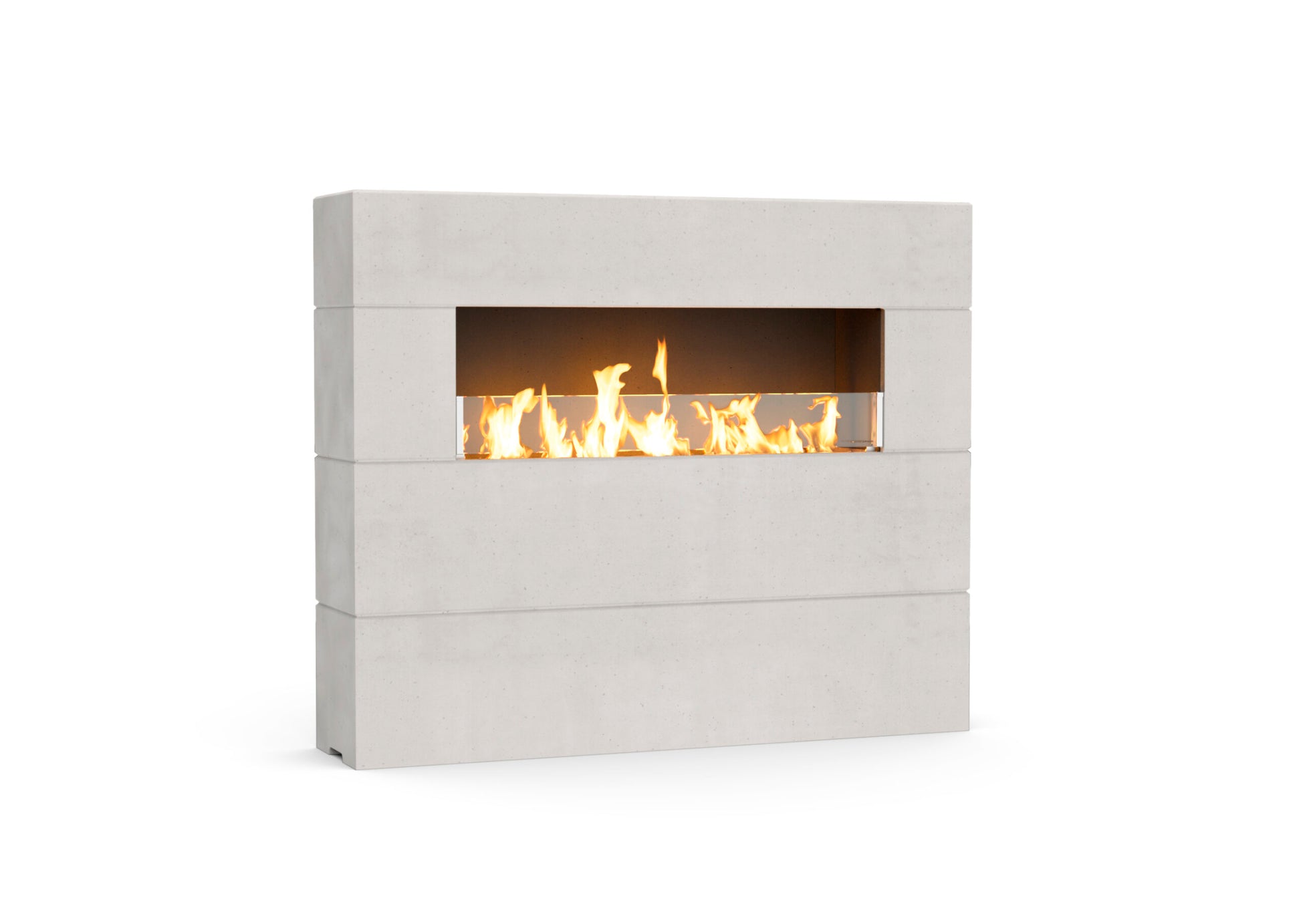 Milan Tall Linear Fireplace | Outdoor Heat Direct