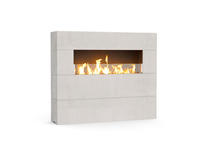 Milan Tall Linear Fireplace | Outdoor Heat Direct