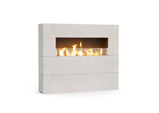 Milan Tall Linear Fireplace | Outdoor Heat Direct