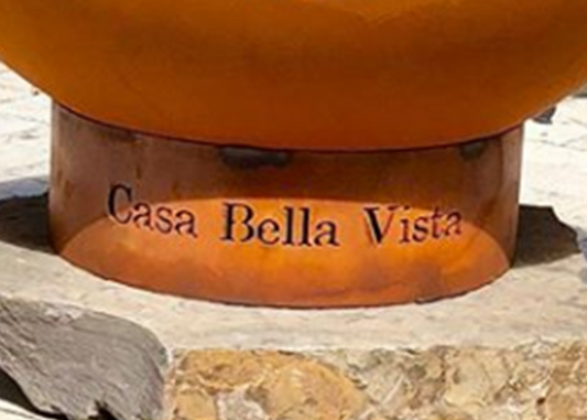 Cutout Text Base Personalization Add-on [Fire Pit Art] | Outdoor Heat Direct