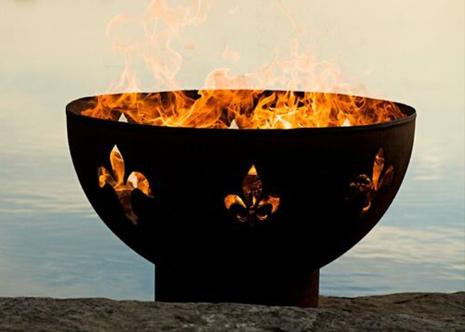 Buy Now Fleur de Lis Fire Pit - Free Cover [Fire Pit Art] – Outdoor ...