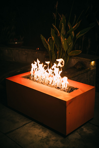 Fire Pit Art Linear Fire Table + Free Weather-Proof Fire Pit Cover - The Fire Pit Collection