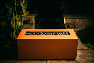 Fire Pit Art Linear Fire Table + Free Weather-Proof Fire Pit Cover - The Fire Pit Collection