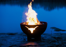 Load image into Gallery viewer, Fire Pit Art Long Horn Fire Pit + Free Weather-Proof Fire Pit Cover - The Fire Pit Collection