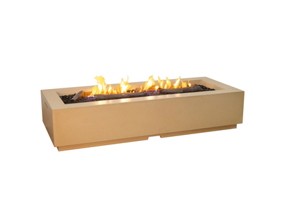 Louvre Long Rectangle Fire Pit + Free Cover - American Fyre Designs | Outdoor Heat Direct
