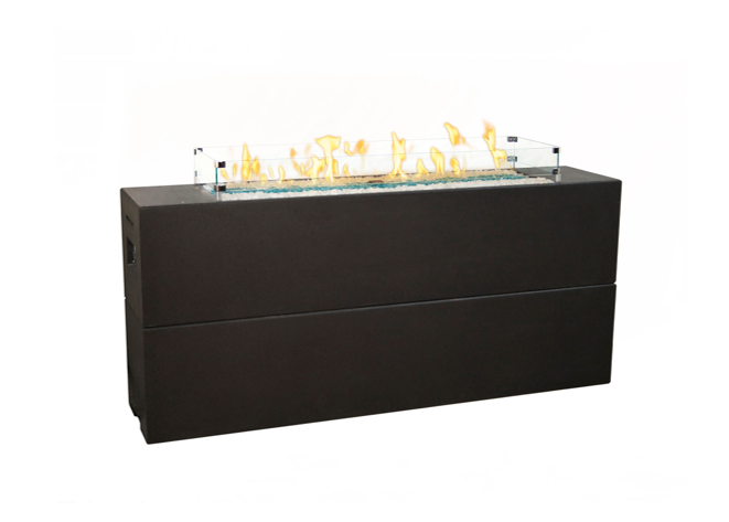 Milan Tall Linear Firetable + Free Cover - American Fyre Designs | Outdoor Heat Direct