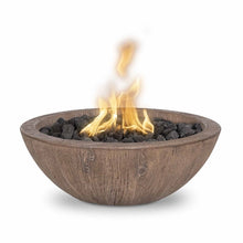Load image into Gallery viewer, The Outdoor Plus Sedona Wood Grain Concrete Fire Bowl + Free Cover