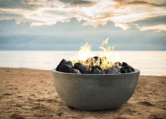 Fire Bowl  39" Moderno 1 - Free Cover ✓ [Prism Hardscapes] | Outdoor Heat Direct