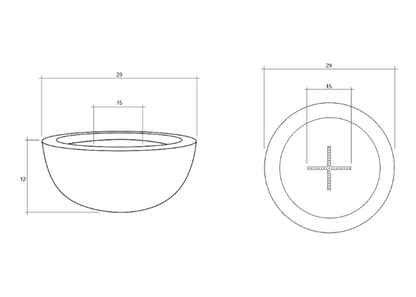 Fire Bowl 29" Moderno 2 - Free Cover ✓ [Prism Hardscapes]