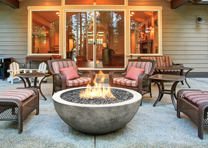 Fire Bowl 48 " Moderno 4 - Free Cover ✓ [Prism Hardscapes]