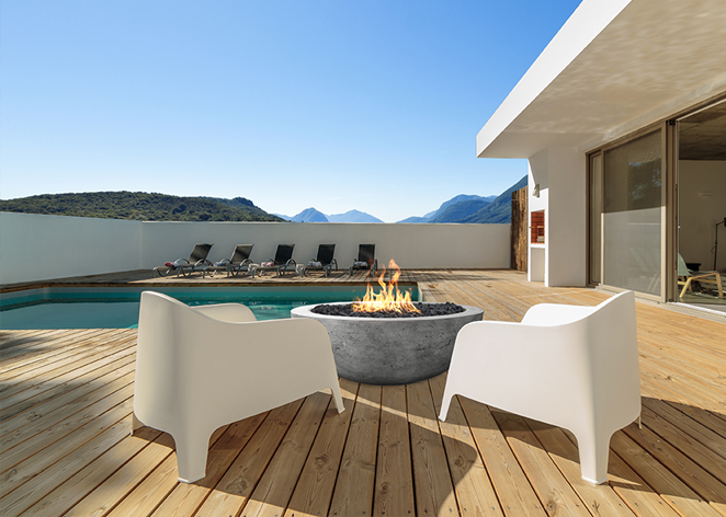 Fire Bowl 48 " Moderno 4 - Free Cover ✓ [Prism Hardscapes]