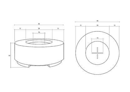 Fire Table Rotondo - Free Cover ✓ [Prism Hardscapes] | Outdoor Heat Direct